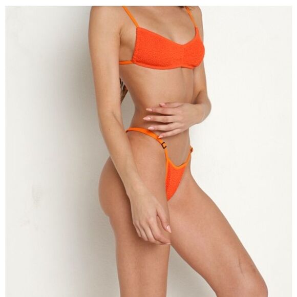 Bond-Eye Swim Womens Larisa Brief Bikini Bottom Vermillion $90 - Picture 7 of 9
